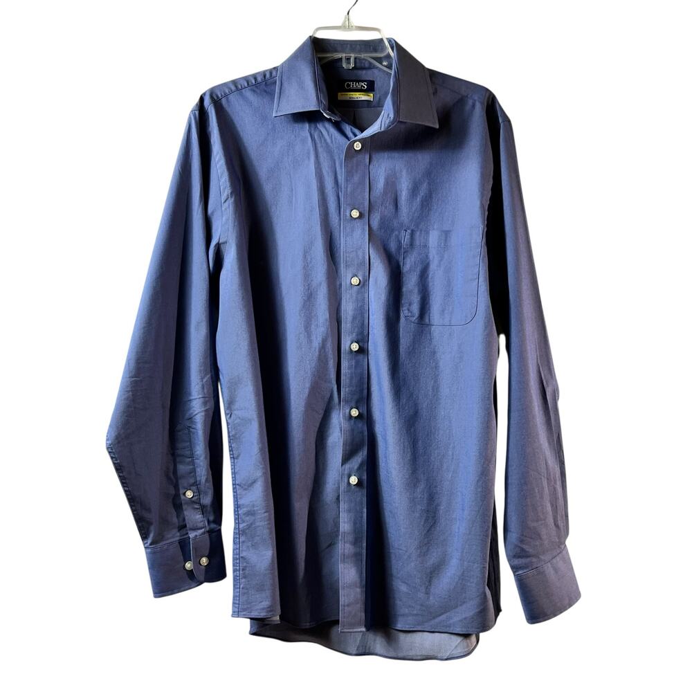 Chaps Long Sleeve Button Front Dress Shirt 16 Neck 34/35 Arm (2949)